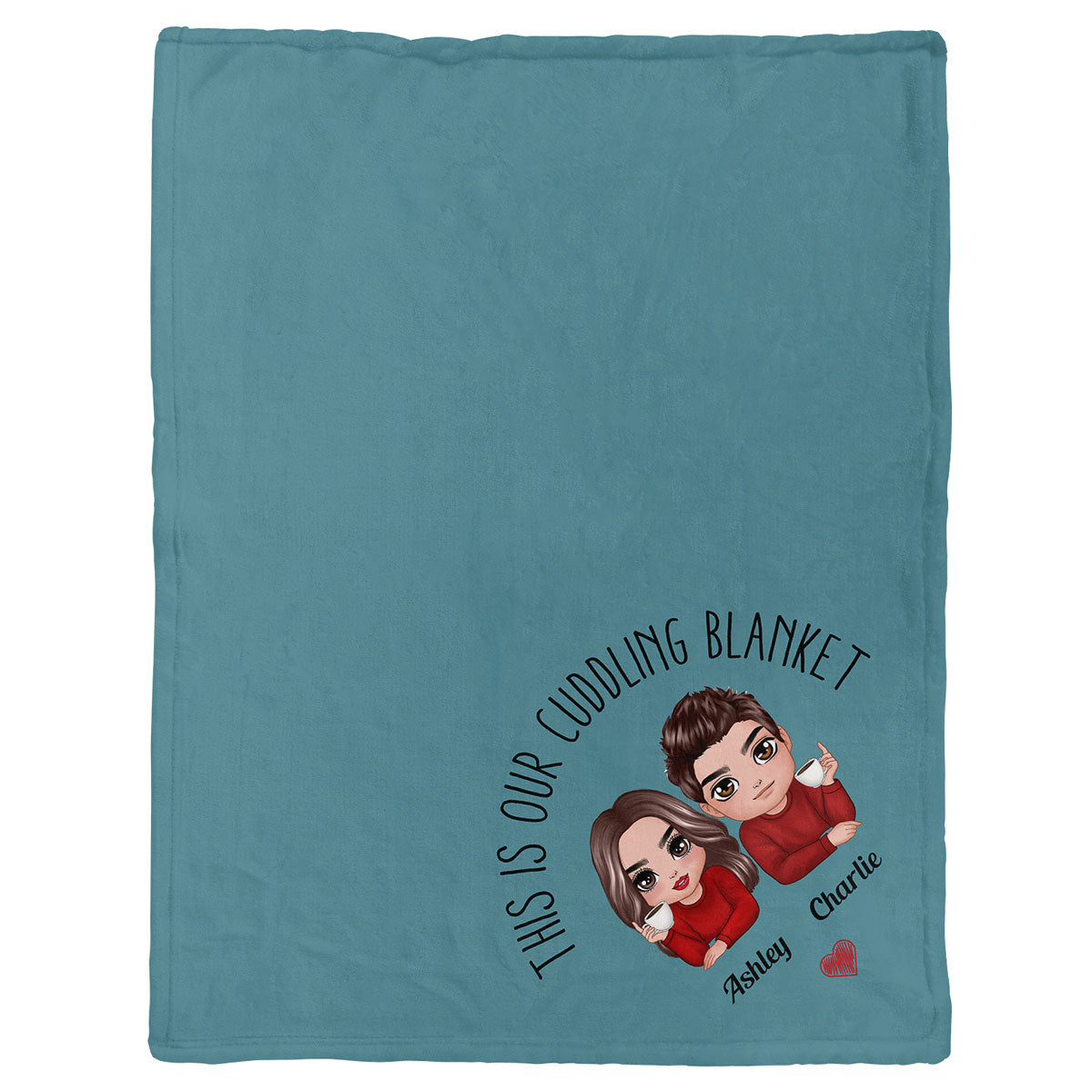 This Is Our Cuddling Blanket couple personalized fleece blanket