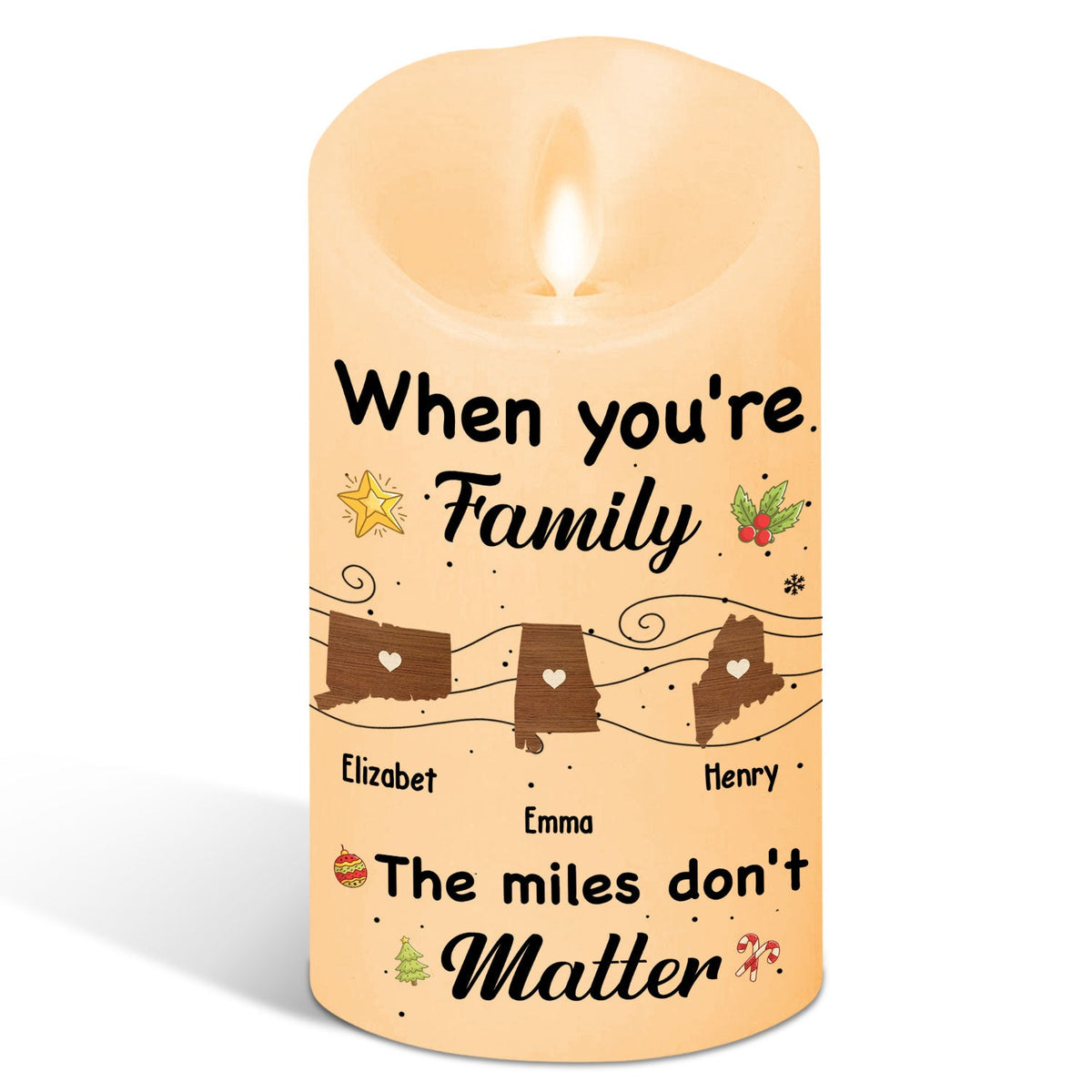 Family Forever - Personalized LED Candle