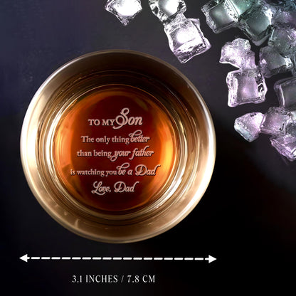 The Only Thing Better Than Being Your Father - Personalized Engraved Whiskey Glass - SON001_EWG