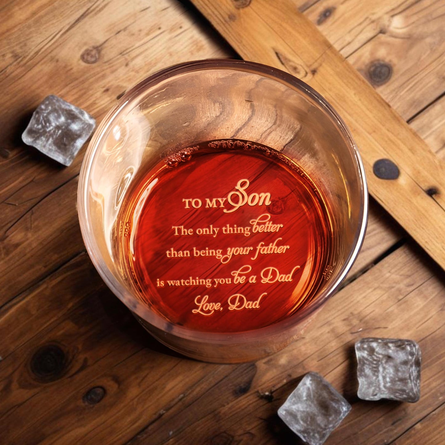 The Only Thing Better Than Being Your Father - Personalized Engraved Whiskey Glass - SON001_EWG