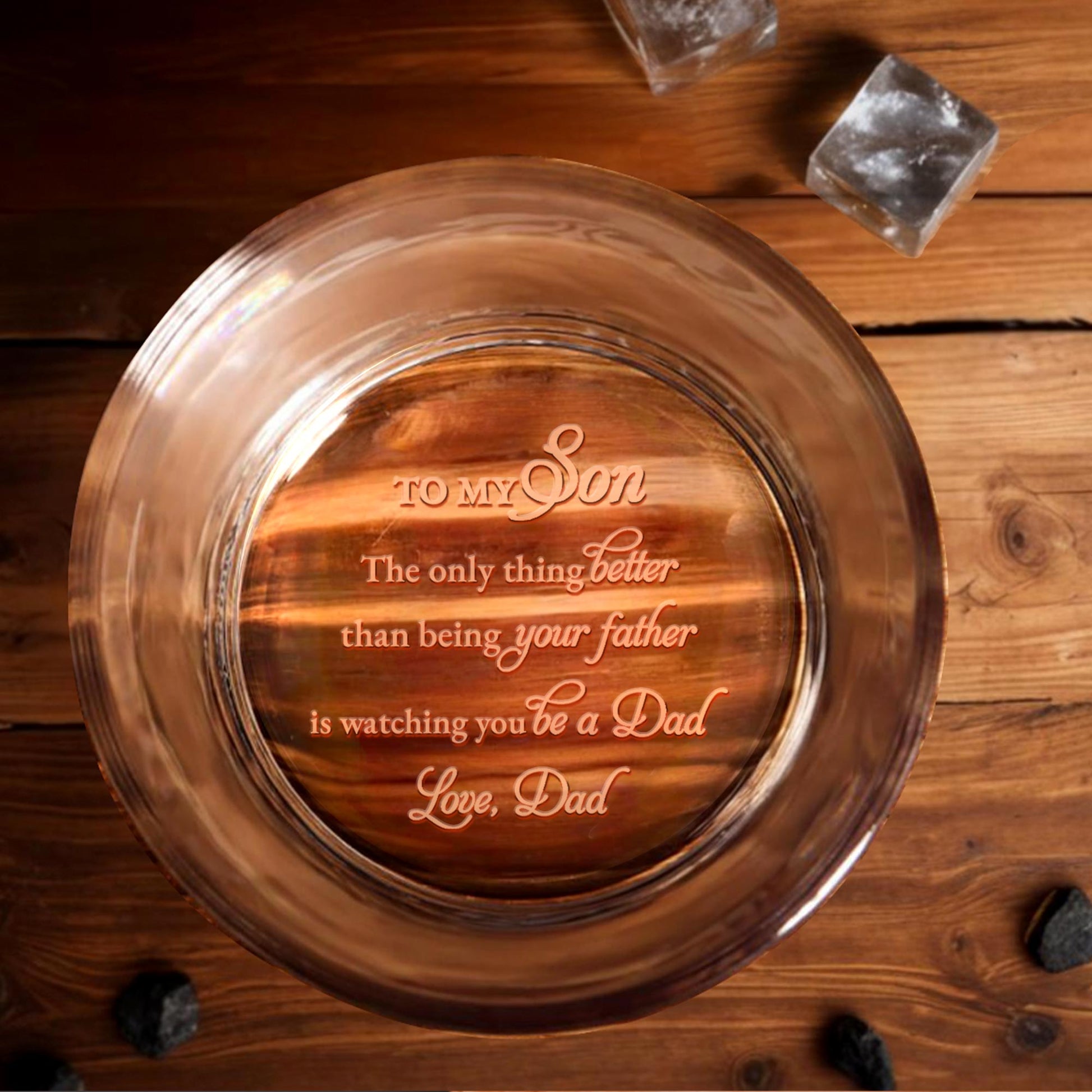 The Only Thing Better Than Being Your Father - Personalized Engraved Whiskey Glass - SON001_EWG