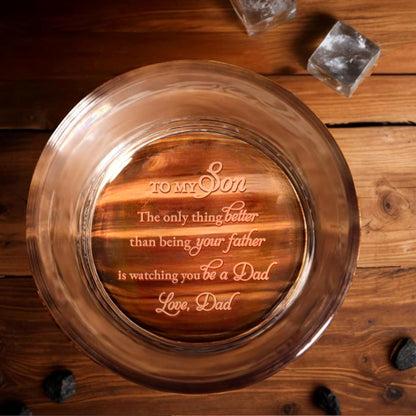 The Only Thing Better Than Being Your Father - Personalized Engraved Whiskey Glass - SON001_EWG