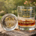 To My Son Better Than Being Your Mother Personalized Monogram Initial - Personalized Whiskey Glass - SON156_PRIWI