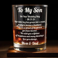 To My Son - Personalized Custom Whiskey Glass - SON194_RWG