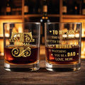 To My Son Better Than Being Your Mother Gold Monogram - Personalized Custom Whiskey Glass - SON221_RWG
