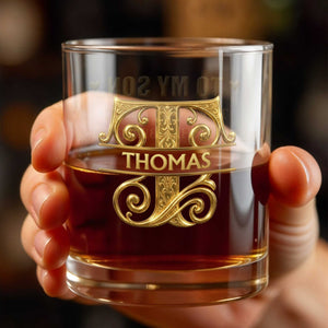 To My Son Better Than Being Your Mother Gold Monogram - Personalized Custom Whiskey Glass - SON221_RWG