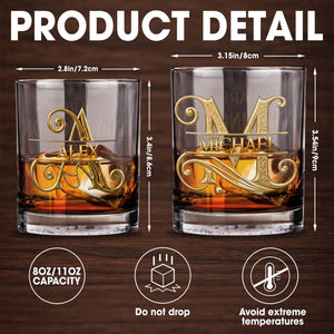 You Are An Amazing Son And One Incredible Father 3D Golden Alphabet Art - Personalized Custom Whiskey Glass - SON230_RWG