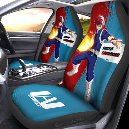 Shoto Todoroki Car Seat Covers Custom For My Hero Academia Anime Fans
