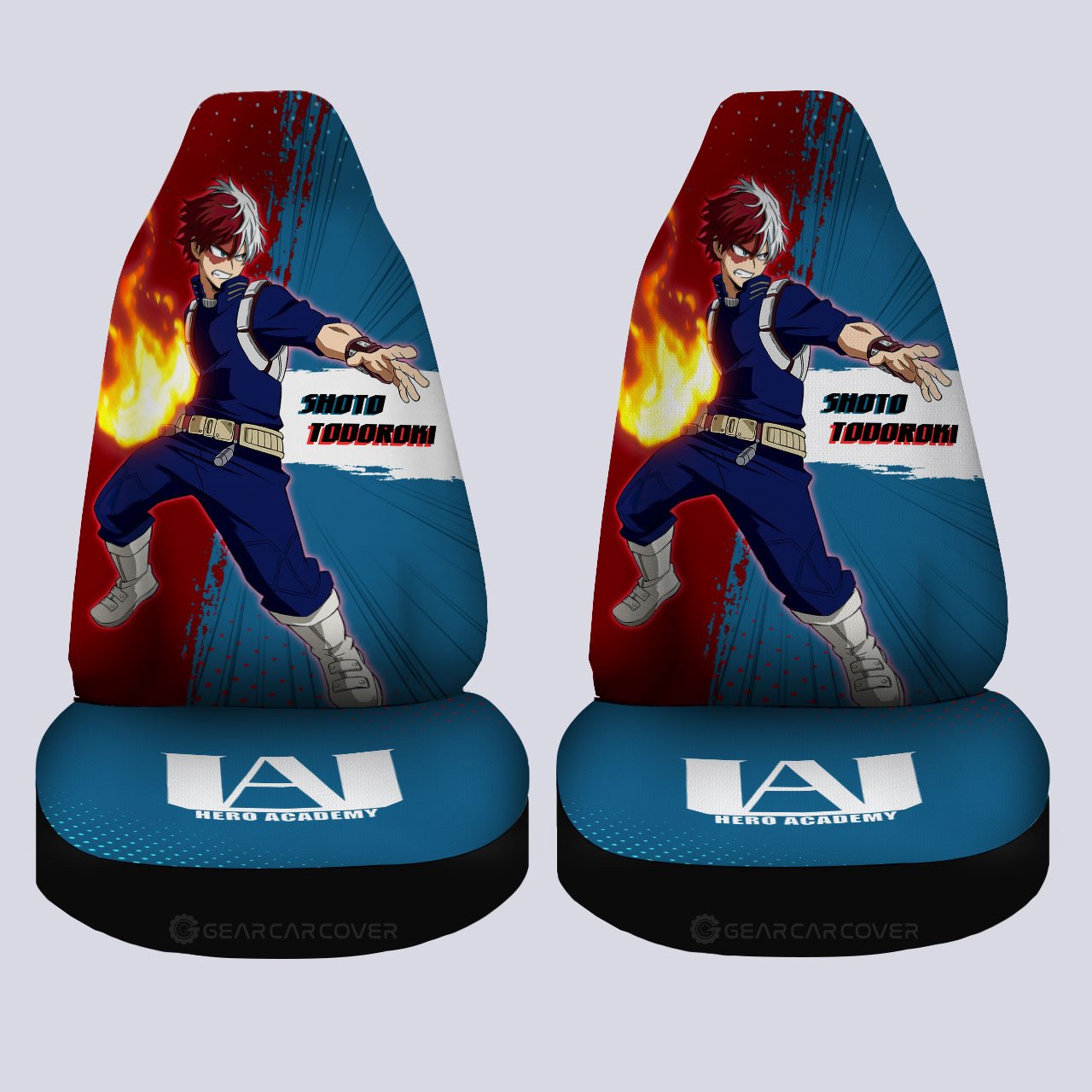Shoto Todoroki Car Seat Covers Custom For My Hero Academia Anime Fans
