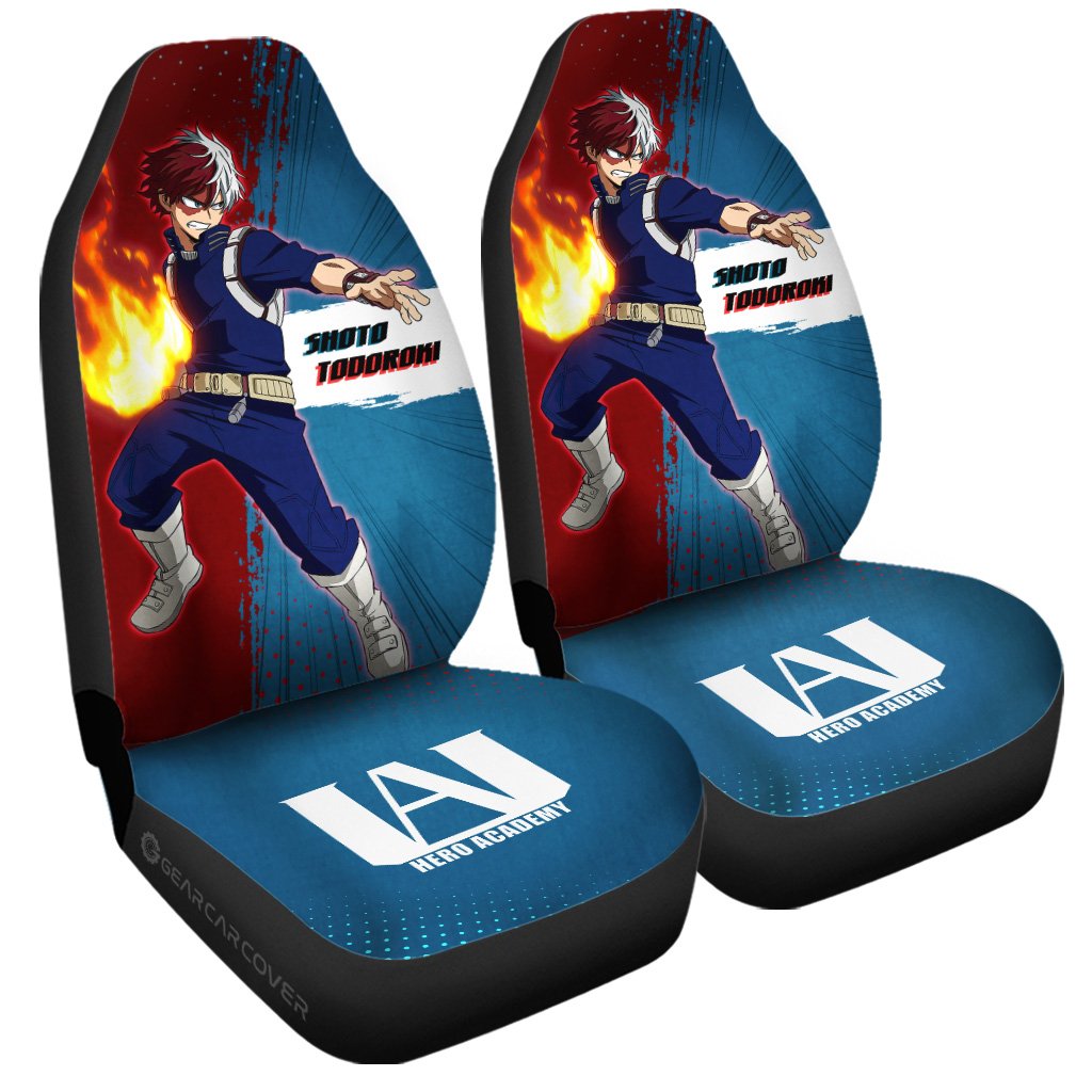 Shoto Todoroki Car Seat Covers Custom For My Hero Academia Anime Fans
