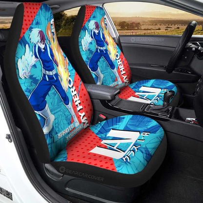 Shoto Todoroki Car Seat Covers Custom My Hero Academia Car Accessories