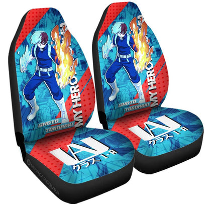 Shoto Todoroki Car Seat Covers Custom My Hero Academia Car Accessories