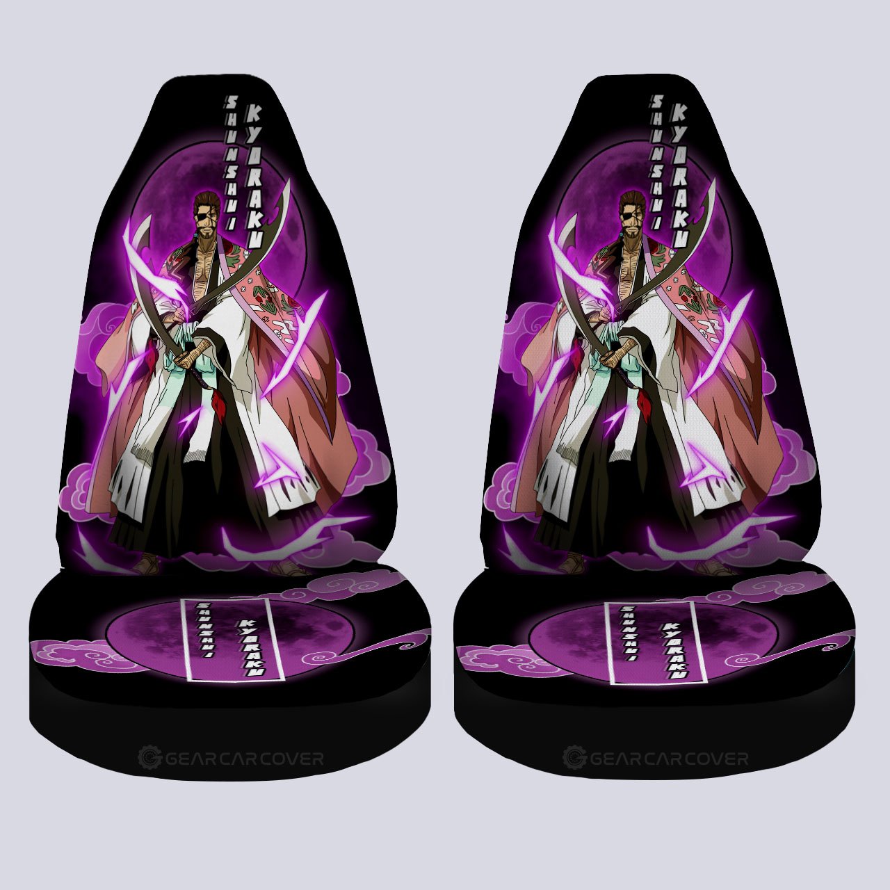 Shunsui Kyoraku Car Seat Covers Custom Anime Bleach Car Accessories