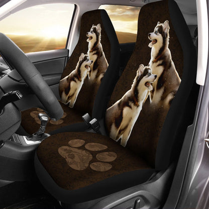 Siberian Husky Car Seat Covers Custom Puppies Dog Car Interior Accessories