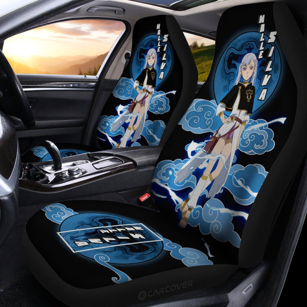 Silva Noelle Car Seat Covers Custom Black Clover Anime Car Accessories