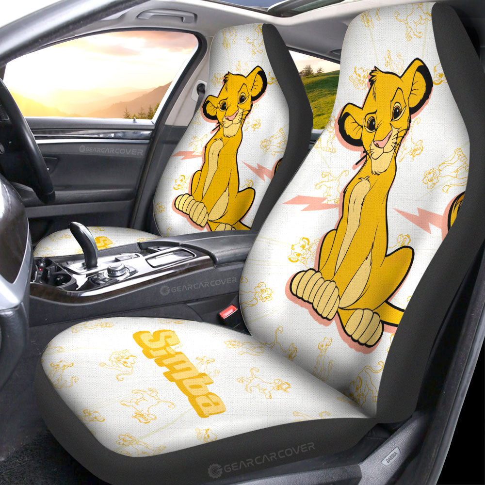 Simba Car Seat Covers Custom Cartoon Car Accessories