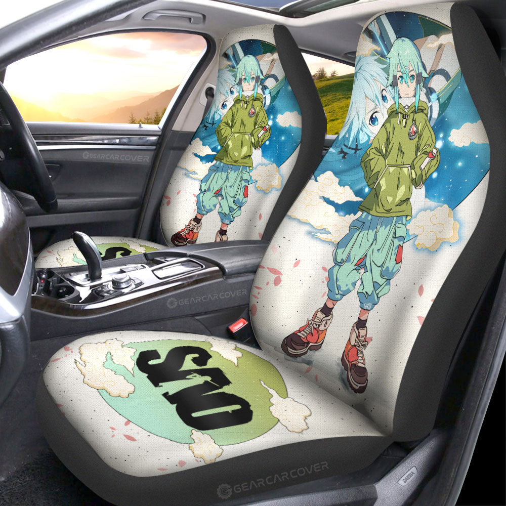 Sinon Car Seat Covers Anime Collection