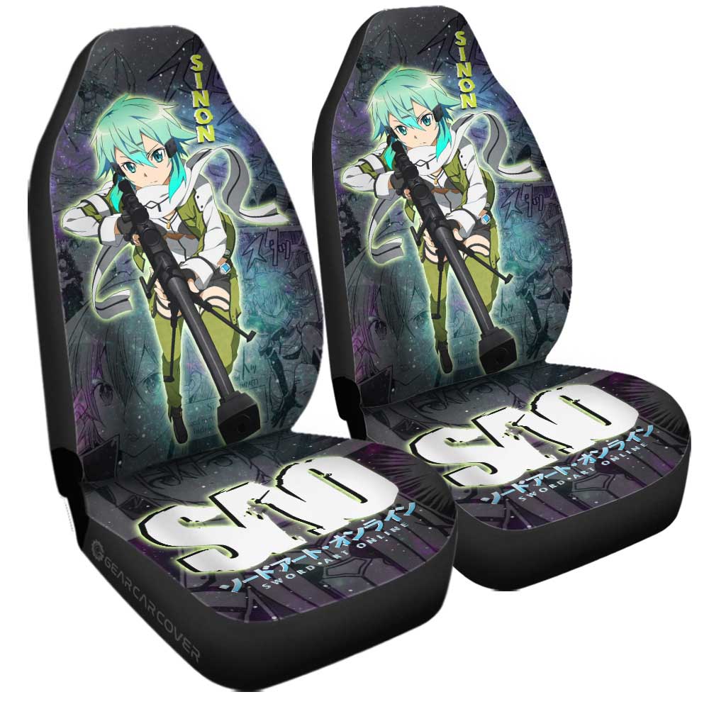 Sinon Car Seat Covers Custom Manga Galaxy Style