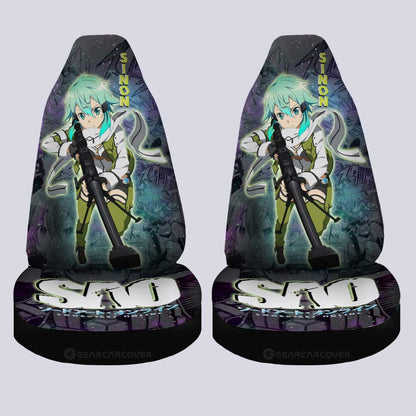 Sinon Car Seat Covers Custom Sword Art Online Anime Manga Galaxy Style