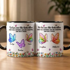 Sisters Are Like Butterflies personalized mug - 5