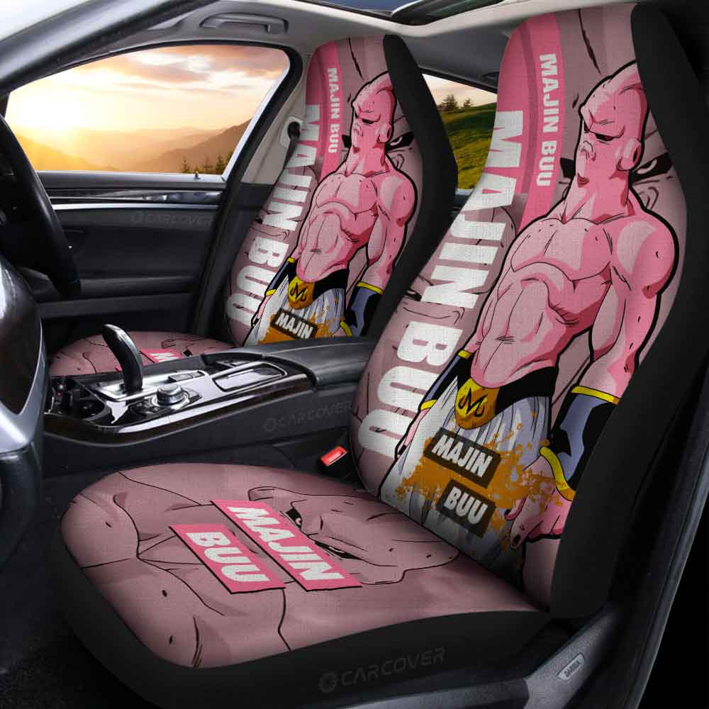 Skinny Majin Buu Car Seat Covers Custom Dragon Ball Anime Car Accessories