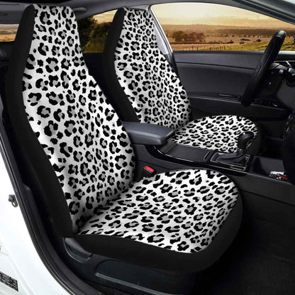 Snow Leopard Car Seat Covers Custom Skin Printed Car Accessories