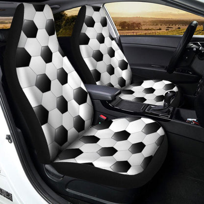 Soccer Pattern Car Seat Covers Set Of 2