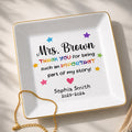 Thank You For Being Such An Important Part Of My Story Stars Heart - Personalized Custom Jewelry Dish, Square Ceramic Dish - TEACH254_SCRD