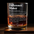 Difference Maker Definition Personalized Appreciation Gift With Custom Name - Personalized Custom Whiskey Glass - TEACH283_RWG