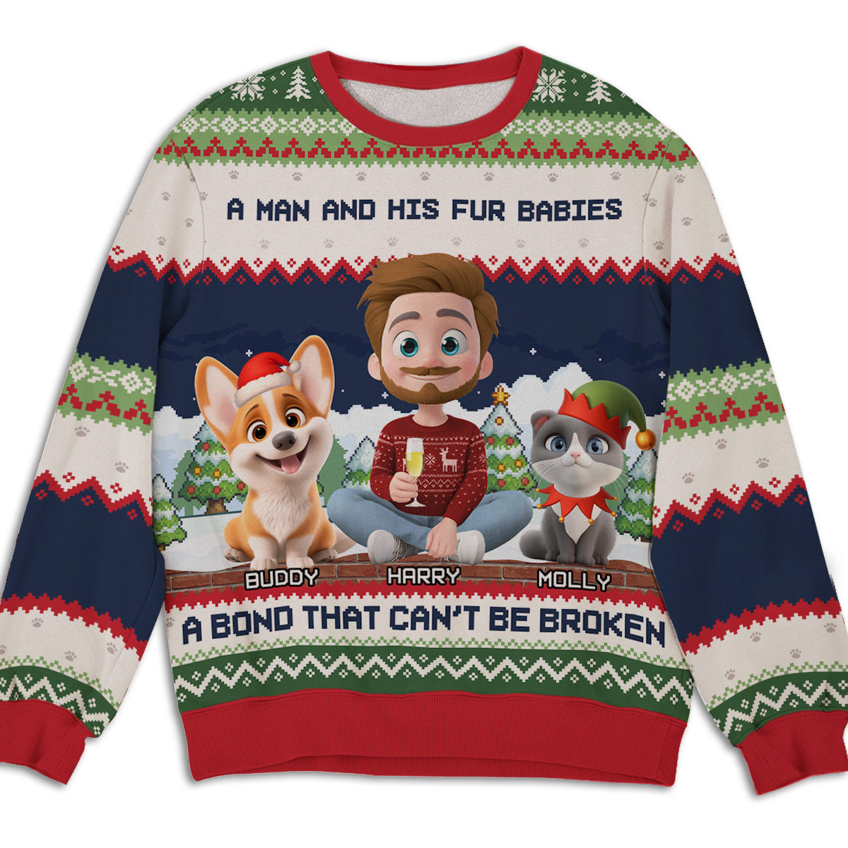 Can Not Be Broken Pet Version - Personalized All-Over-Print Sweatshirt