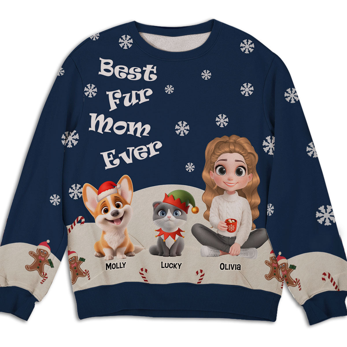 This Is How I Show My Pet - Personalized All-Over-Print Sweatshirt - Christmas Gift For Mom, Dad