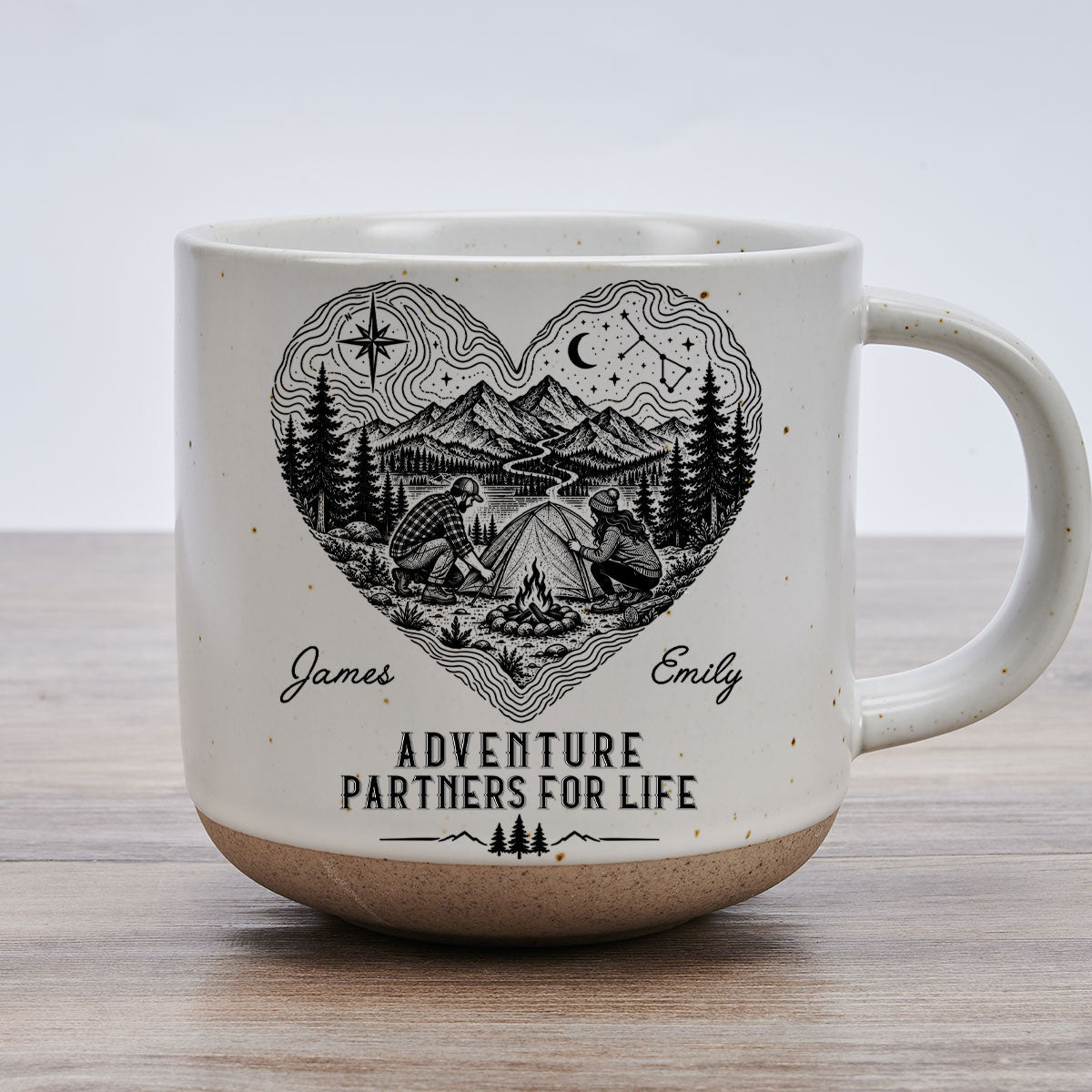 Our Story Is One Big Adventure - Personalized Pottery Mug