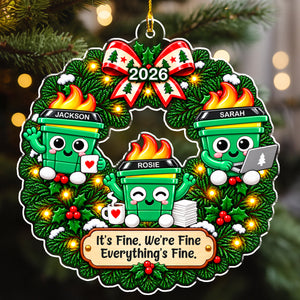 Somehow This Team Still Works - Personalized 3D Effect Acrylic Ornament