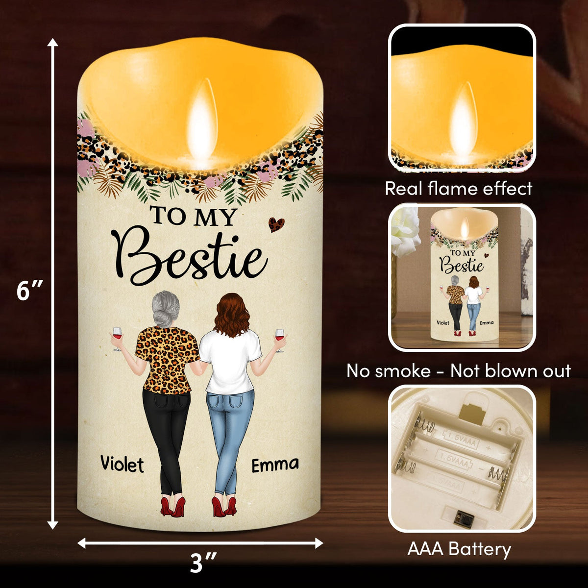You Are My Soul Sister - Personalized LED Candle