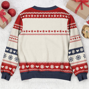 This Grandma Belongs To Grandkids - Personalized Ugly Sweater