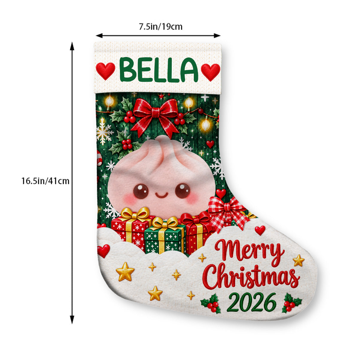 Christmas Gift Crew personalized Christmas stocking size