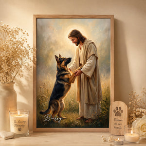 Jesus And Pet Memorial - Personalized Poster