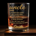 Uncle An Adult Male Mentor Like A Second Father Dictionary Definition Design - Personalized Custom Whiskey Glass - UNC008_RWG