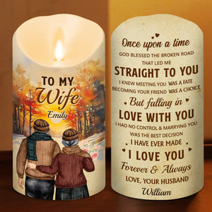 Marrying You Was The Best Decision - Personalized LED Candle