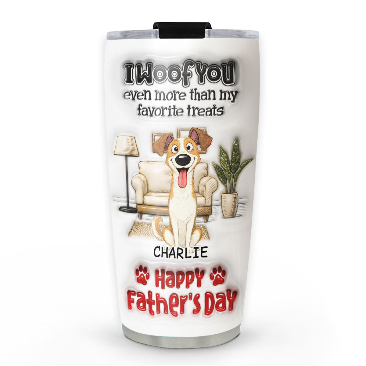 Even More Than Anything - Personalized 3D Inflated Effect Tumbler - Christmas Gift For Dog Lovers