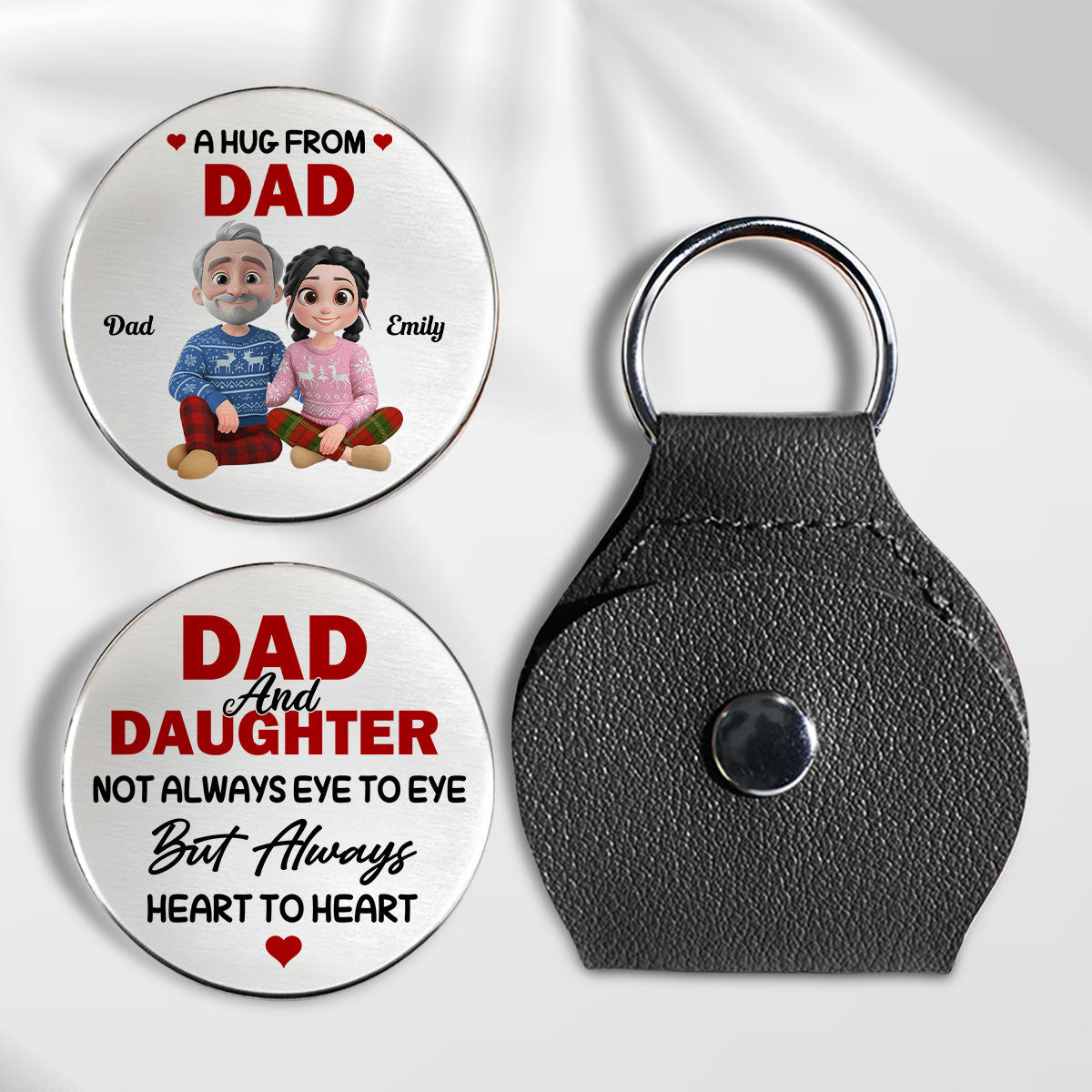 A Hug From My Dad - Personalized Pocket Hug - Christmas Gift For Daughter