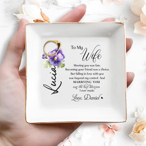 Marrying You Best Decision I Ever Made With Heart and Flower - Personalized Custom Jewelry Dish - WIF012_SCRD