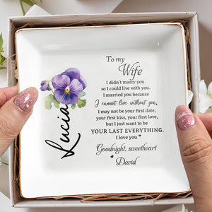 Cherish Every Moment Plain White Jewelry Dish - Personalized Custom Jewelry Dish - WIF015_SCRD