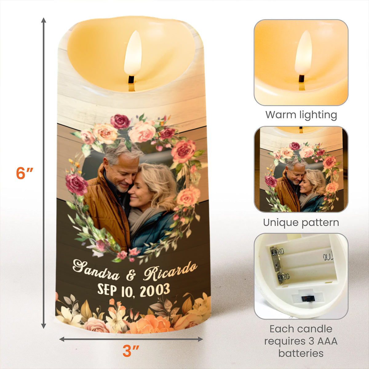 To My Wife You're the Best Thing That Ever Happened To Me - Personalized Custom LED Candle - WIF023_LECA