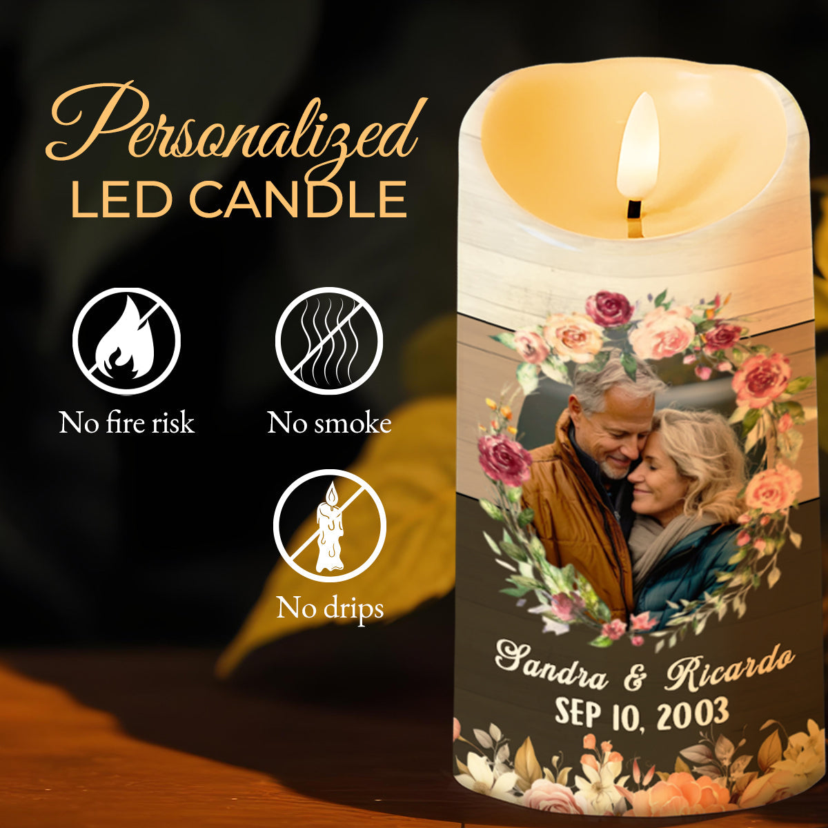 To My Wife You're the Best Thing That Ever Happened To Me - Personalized Custom LED Candle - WIF023_LECA