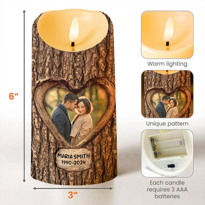 First My Friend Then My Wife Forever My Angel Heart Design - Personalized Custom LED Candle - WIF028_LECA