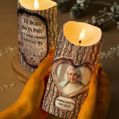 Forever My Wife, Forever My Love Heart-Shaped Photo Frame - Personalized Custom LED Candle - WIF029_LECA