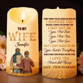 Love Message For Wife, Eternal Candle Gift - Personalized Custom LED Candle - WIF041_LECA