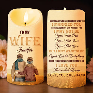 Love Message For Wife, Eternal Candle Gift - Personalized Custom LED Candle - WIF041_LECA