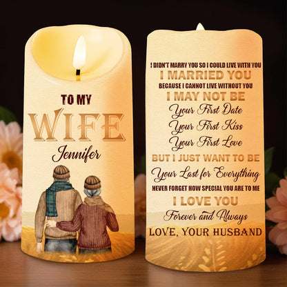 Love Message For Wife, Eternal Candle Gift - Personalized Custom LED Candle - WIF041_LECA